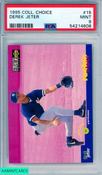 1995 COLLECTORS CHOICE DEREK JETER #15 HOF NEW YORK YANKEES PSA 9 MINT 54214608