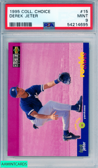 1995 COLLECTORS CHOICE DEREK JETER #15 HOF NEW YORK YANKEES PSA 9 MINT 54214695