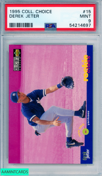 1995 COLLECTORS CHOICE DEREK JETER #15 HOF NEW YORK YANKEES PSA 9 MINT 54214697