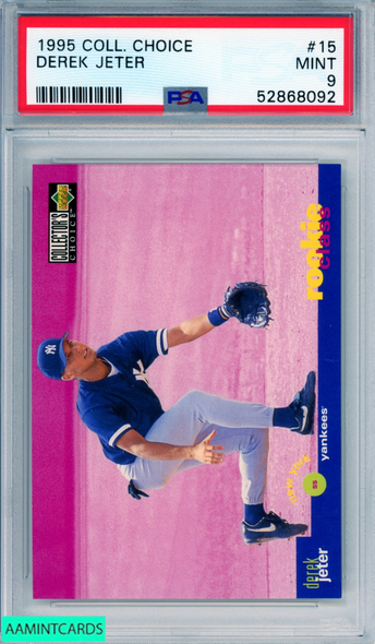 1995 COLLECTORS CHOICE DEREK JETER #15 HOF NEW YORK YANKEES PSA 9 MINT 52868092