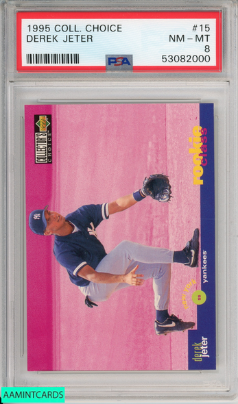 1995 COLLECTORS CHOICE DEREK JETER #15 NEW YORK YANKEES HOF PSA 8 NM-MT 53082000