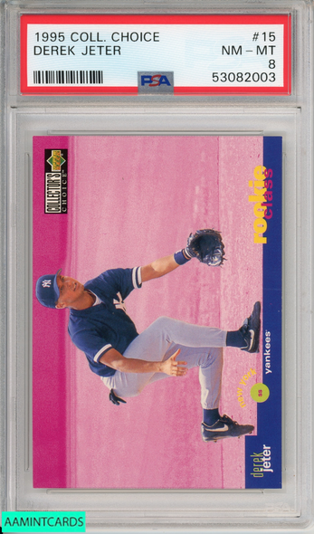 1995 COLLECTORS CHOICE DEREK JETER #15 NEW YORK YANKEES HOF PSA 8 NM-MT 53082003