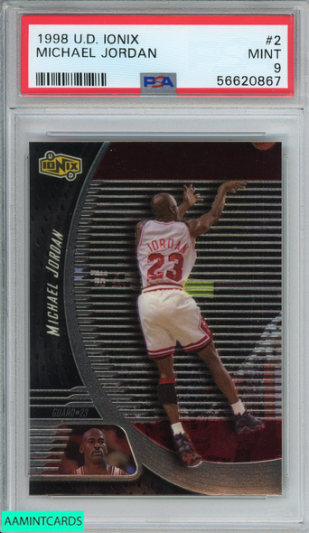 1998 UPPER DECK IONIX MICHAEL JORDAN #2 CHICAGO BULLS HOF PSA 9 MINT 56620867