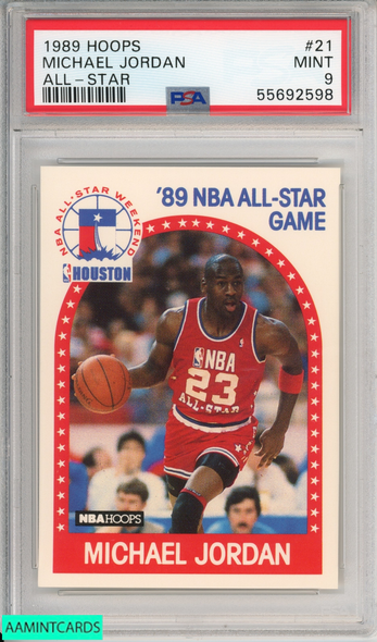 1989 HOOPS MICHAEL JORDAN #21 ALL-STAR CHICAGO BULLS HOF PSA 9 MINT 55692598