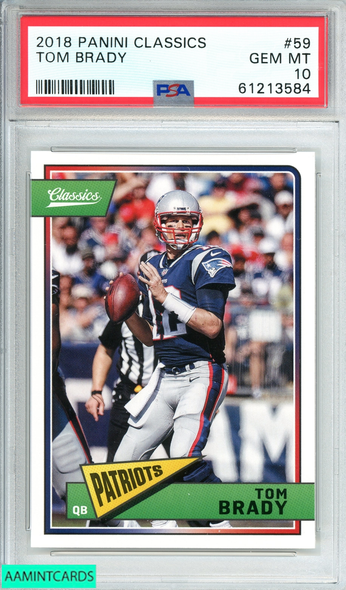2018 PANINI CLASSICS TOM BRADY #59 NEW ENGLAND PATRIOTS  PSA 10 GEM MT 61213584