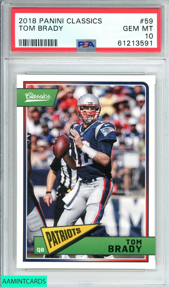 2018 PANINI CLASSICS TOM BRADY #59 NEW ENGLAND PATRIOTS  PSA 10 GEM MT 61213591