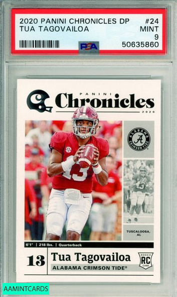 2020 PANINI CHRONICLES DRAFT PICKS TUA TAGOVAILOA #24 ROOKIE MIAMI PSA MINT 9 50635860 2020 PANINI CHRONICLES DRAFT PICKS TUA TAGOVAILOA #24 ROOKIE MIAMI PSA MINT 9 50635860
