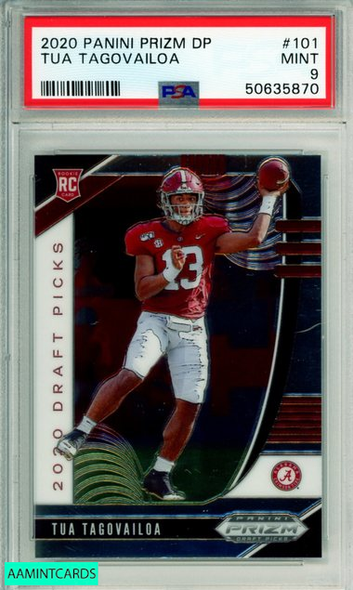 2020 PANINI PRIZM DRAFT PICKS TUA TAGOVAILOA #101 ROOKIE DOLPHINS PSA MINT 9 50635870 2020 PANINI PRIZM DRAFT PICKS TUA TAGOVAILOA #101 ROOKIE DOLPHINS PSA MINT 9 50635870