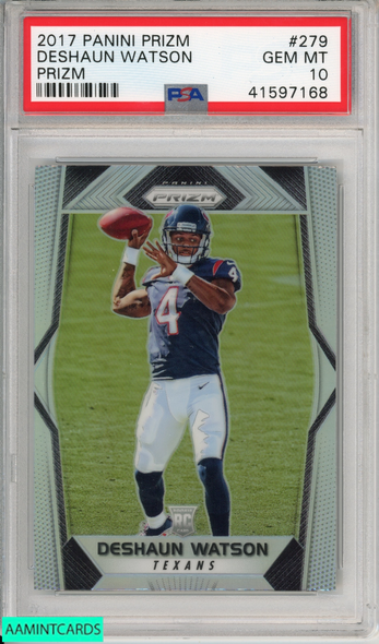 2017 PANINI PRIZM DESHAUN WATSON #279 SILVER PRIZM ROOKIE RC PSA 10 41597168 2017 PANINI PRIZM DESHAUN WATSON #279 SILVER PRIZM ROOKIE RC PSA 10 41597168