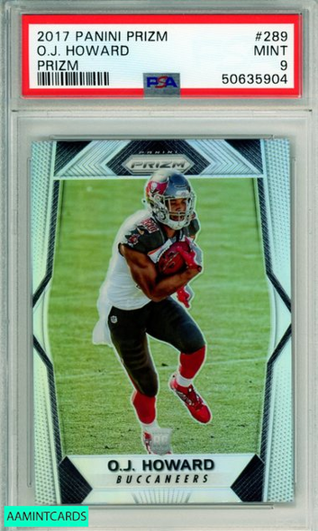 2017 PANINI PRIZM OJ HOWARD #289 SILVER PRIZM ROOKIE BUCCANEERS PSA MINT 9 50635904 2017 PANINI PRIZM OJ HOWARD #289 SILVER PRIZM ROOKIE BUCCANEERS PSA MINT 9 50635904