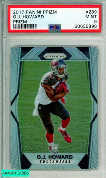 2017 PANINI PRIZM OJ HOWARD #289 SILVER PRIZM ROOKIE BUCCANEERS PSA MINT 9 50635898