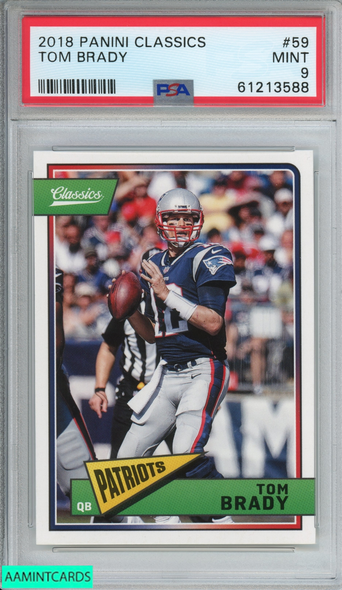 2018 PANINI CLASSICS TOM BRADY #59 NEW ENGLAND PATRIOTS PSA 9 MINT 61213588