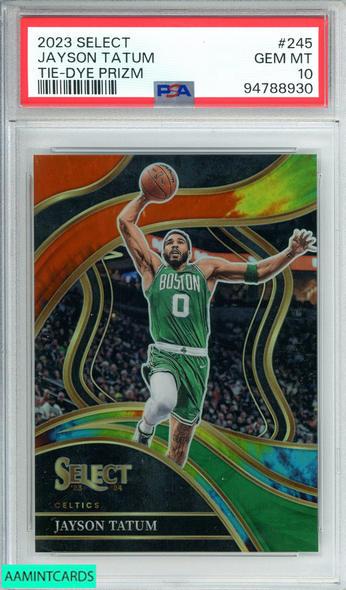 2023 PANINI SELECT JAYSON TATUM #245 TIE-DYE PRIZM 24 OF 25 PSA 10 GEM MT 94788930
