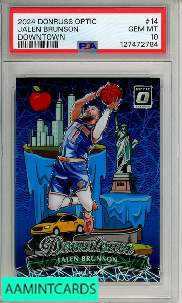 2024 PANINI DONRUSS OPTIC DOWNTOWN JALEN BRUNSON #14 PSA 10 127472784