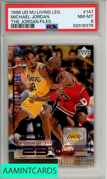 1998 UPPER DECK MJ LIVING LEGND MICHAEL JORDAN #147 JORDAN FILES PSA 8 92918376