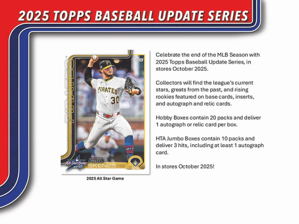 2025 Topps Update Series Baseball Jumbo Box - PRESALE