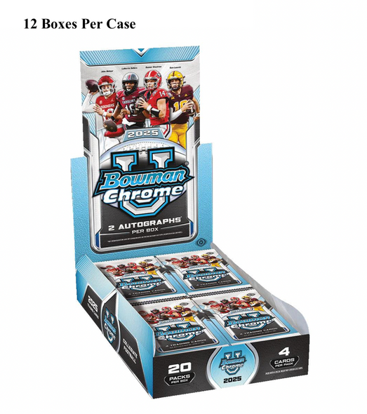 2025 Bowman Chrome University Football Hobby Case - PRESALE