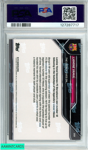 2025-2026 TOPPS NOW FC BARCELONA LAMINE YAMAL #2 PSA 10 GEM MT 127287717