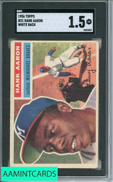 1956 TOPPS HANK AARON #31 SGC 1.5 2601853