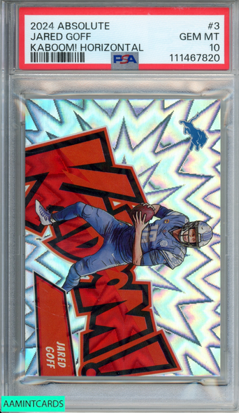 2024 PANINI ABSOLUTE KABOOM! HORIZONTAL JARED GOFF #3 LIONS PSA 10 GEM MT 111467820