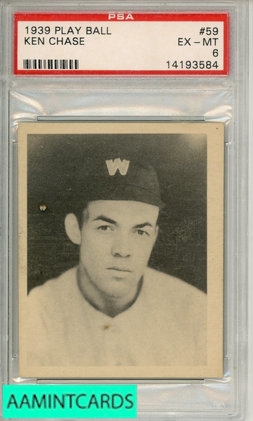 1939 PLAY BALL KEN CHASE #59 PSA 6 EX-MT 14193584