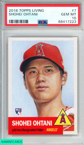 2018 TOPPS LIVING SHOHEI OHTANI #7 ROOKIE RC ANGELS PSA 10 GEM MT 68417223 2018 TOPPS LIVING SHOHEI OHTANI #7 ROOKIE RC ANGELS PSA 10 GEM MT 68417223