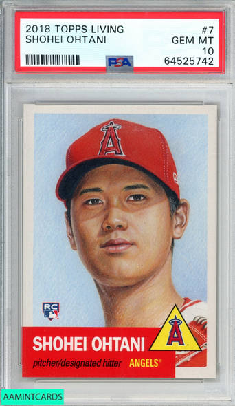 2018 TOPPS LIVING SHOHEI OHTANI #7 ROOKIE RC ANGELS PSA 10 GEM MT 64525742 2018 TOPPS LIVING SHOHEI OHTANI #7 ROOKIE RC ANGELS PSA 10 GEM MT 64525742