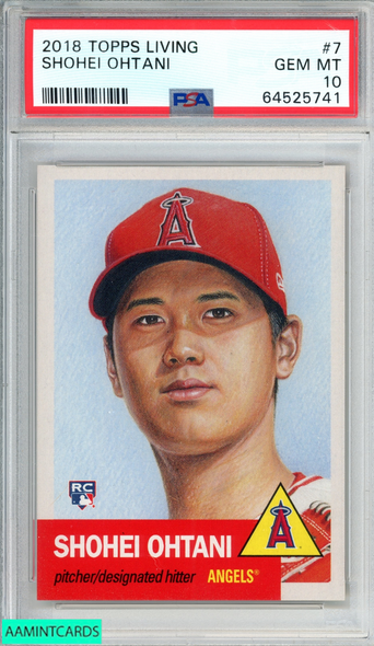 2018 TOPPS LIVING SHOHEI OHTANI #7 ROOKIE RC ANGELS PSA 10 GEM MT 64525741 2018 TOPPS LIVING SHOHEI OHTANI #7 ROOKIE RC ANGELS PSA 10 GEM MT 64525741