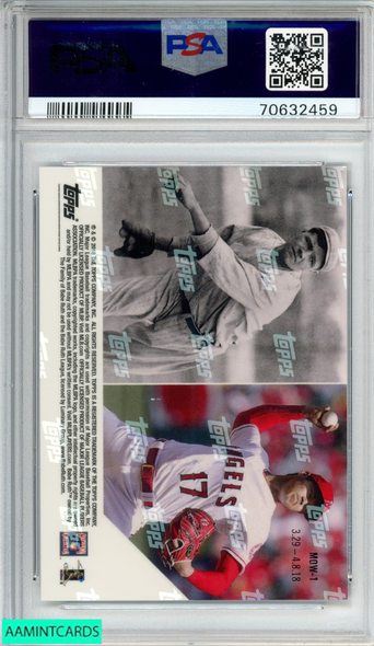 2018 TOPPS NOW BABE RUTH SHOHEI OHTANI #MOW1 MOMENT OF THE WEEK ROOKIE RC PSA 10 70632459