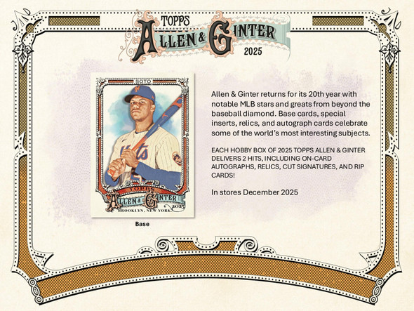 2025 Topps Allen & Ginter Baseball Hobby Case - PRESALE