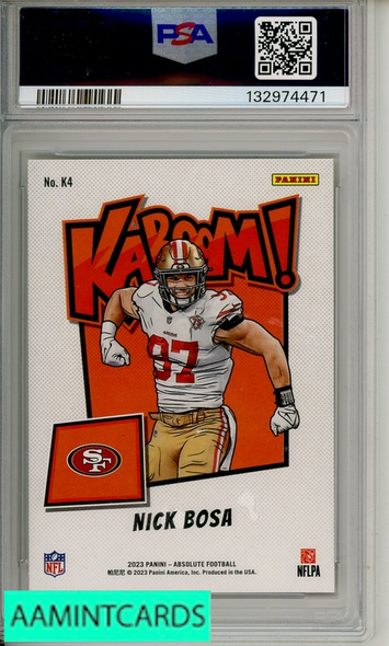 2023 PANINI ABSOLUTE KABOOM! NICK BOSA #K4 VERTICAL GOLD PSA 8 NM-MT 132974471