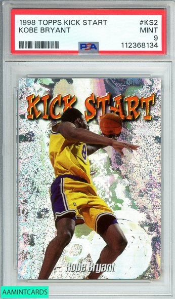 1998 TOPPS KICK START KOBE BRYANT #KS2 L A LAKERS PSA 9 MINT 112368134
