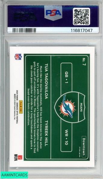 2024 PANINI DONRUSS OPTIC DOWNTOWN DUOS TUA TAGOVAILOA TYREEK HILL #7 PSA 10 116817047
