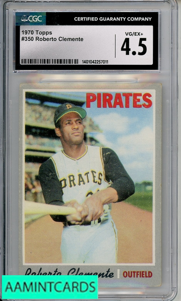 1970 TOPPS ROBERTO CLEMENTE #350 CGC 4.5 1401042257011
