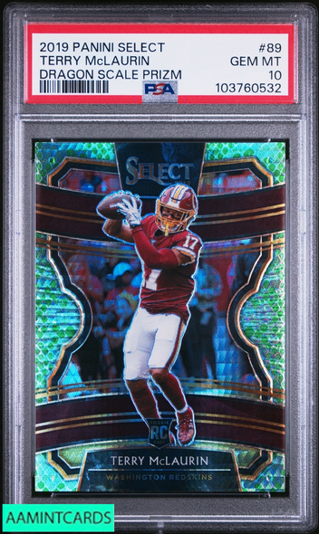 2019 PANINI SELECT TERRY MCLAURIN #89 DRAGON SCALE PRIZM 73 OF 88 ROOKIE PSA 10 103760532