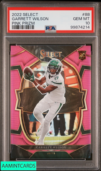 2022 PANINI SELECT GARRETT WILSON #88 PINK PRIZM ROOKIE RC 10 OF 10 PSA 10 99874214
