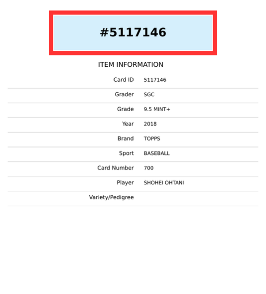 2018 TOPPS SHOHEI OHTANI #700 GOLD 1401 OF 2018 ROOKIE RC ANGELS SGC 9.5 MINT+ 5117146