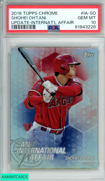2018 TOPPS CHROME UPDATE INTERNATIONAL AFFAIR SHOHEI OHTANI #IA-SO ROOKIE PSA 10 91843228
