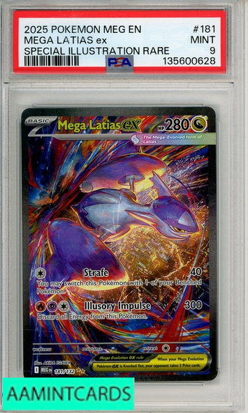 2025 POKEMON MEG EN-MEGA EVOLUTION MEGA LATIAS EX #181 SIR PSA 9 135600628