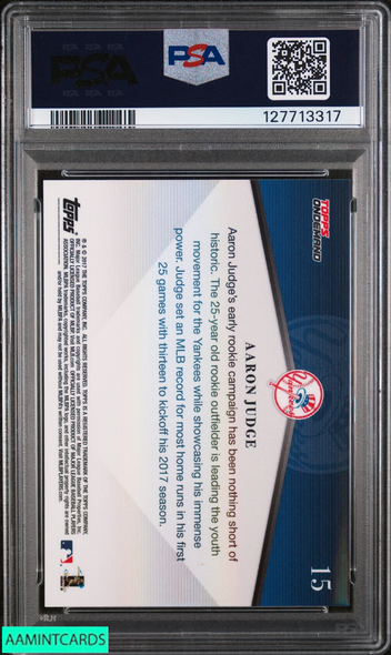 2017 TOPPS ON DEMAND 600 HOME RUN CLUB AARON JUDGE #15 ROOKIE RC PSA 10 GEM MT 127713317