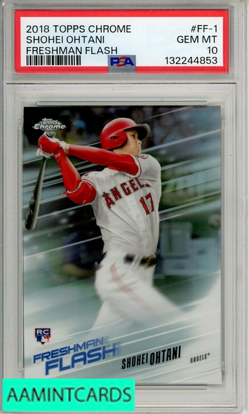 2018 TOPPS CHROME FRESHMAN FLASH SHOHEI OHTANI #FF-1 PSA 10 RC 132244853