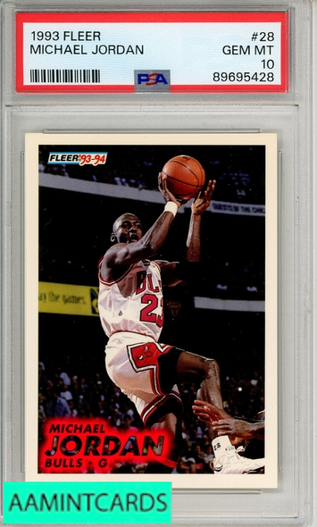 1993 FLEER MICHAEL JORDAN #28 PSA 10 GEM MT 89695428
