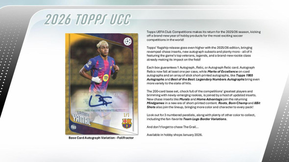 2025/26 Topps UEFA Club Competitions Soccer Blaster Box