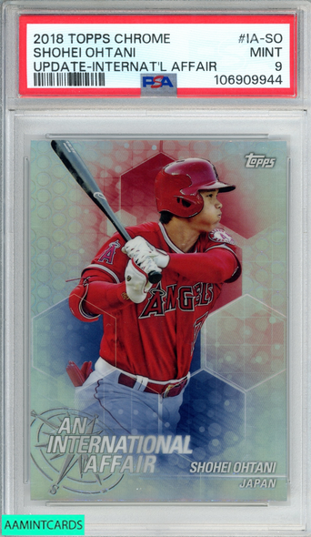 2018 TOPPS CHROME UPDATE INTERNATIONAL AFFAIR SHOHEI OHTANI #IA-SO ROOKIE PSA 9 106909944