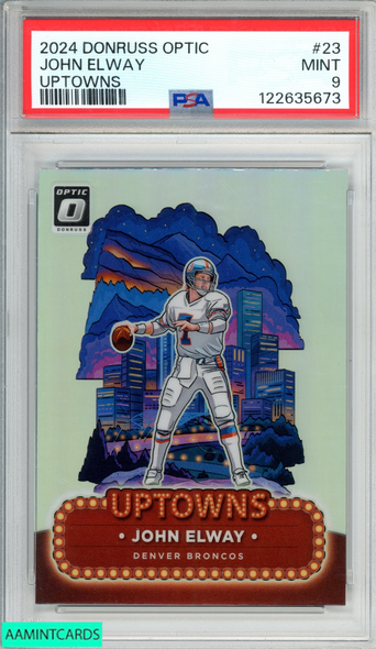 2024 PANINI DONRUSS OPTIC UPTOWNS JOHN ELWAY #23 BRONCOS HOF PSA 9 MINT 122635673