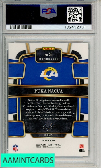 2023 PANINI SELECT PUKA NACUA #56 DRAGON SCALE BLK PRIZM 1 OF 1 PSA 10 102432731