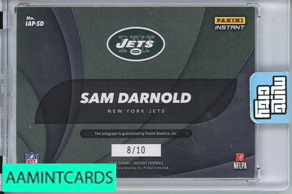 2018 PANINI INSTANT ACCESS SAM DARNOLD AUTO #IAP-SD RC 8 OF 10 999964373897