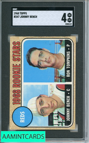 1968 TOPPS JOHNNY BENCH #247 SGC 4 RC 2203119