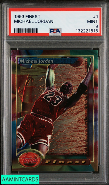 1993 FINEST MICHAEL JORDAN #1 CHICAGO BULLS HOF PSA 9 MINT 132221515