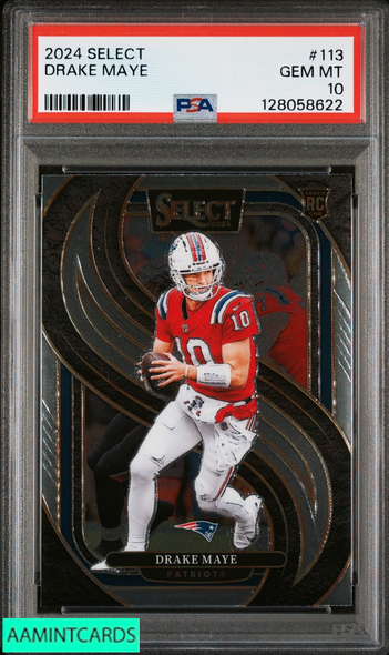 2024 PANINI SELECT DRAKE MAYE #113 ROOKIE RC PATRIOTS PSA 10 GEM MT 128058622